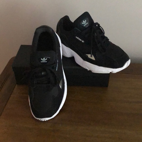 adidas falcon all black womens